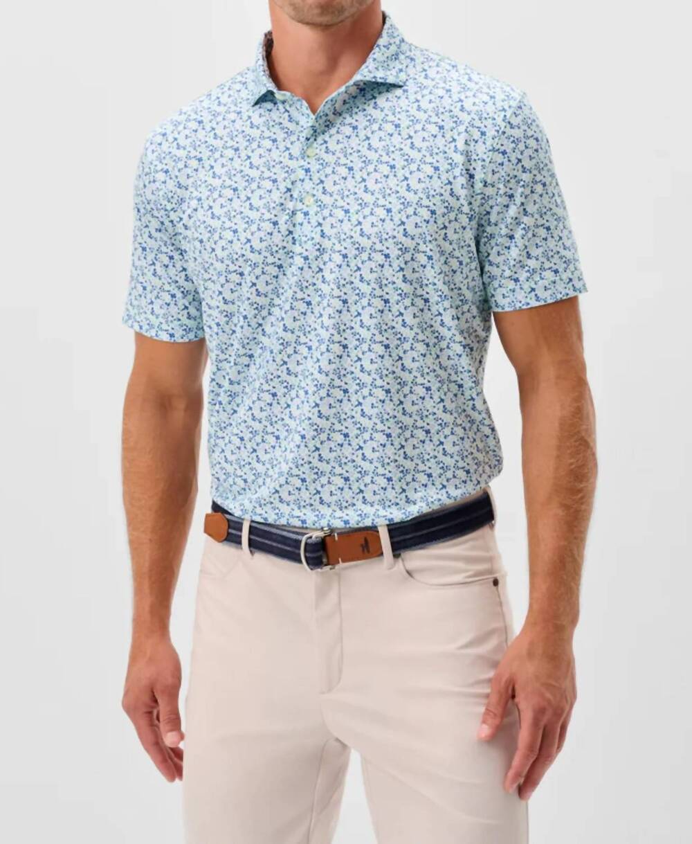 NEW JOHNNIE-O charmer performance jersey polo in sound side